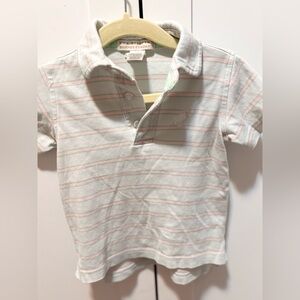 The Beaufort Bonnet Company Striped Polo Shirt - Light Gray and Pink